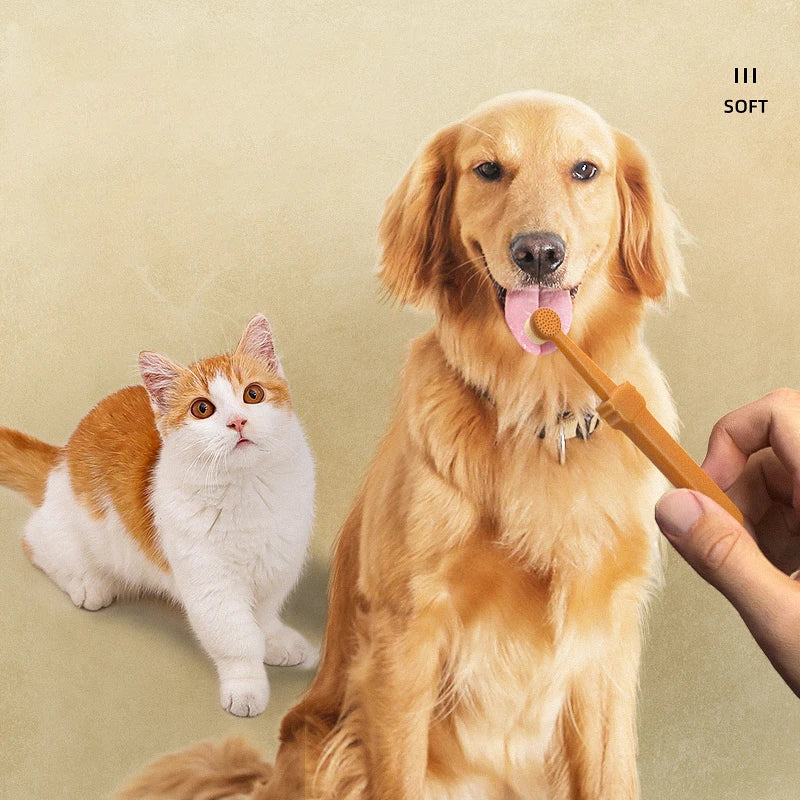Cat Pet Silicone Small Toothbrush Cat Brushing Dog Toothpaste Set Bad Breath Removal Edible Tooth Cleaning Supplies