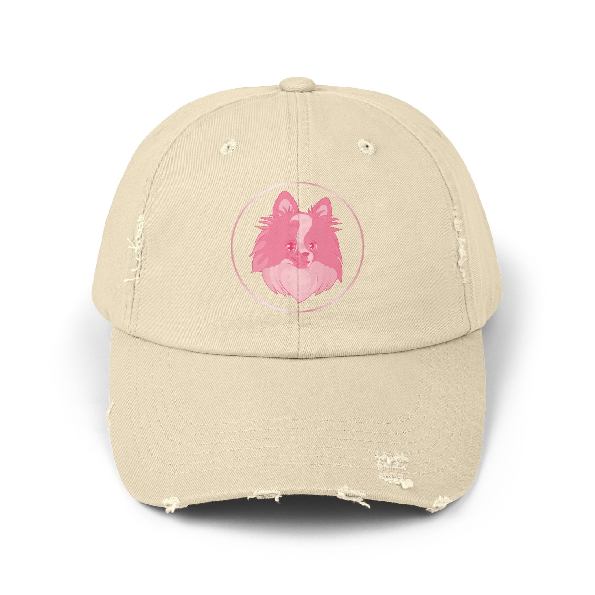 Pink Wolf Distressed Cap | Unisex Hat for Nature Lovers, Gift for Her, Outdoor Accessories, Casual Style, Birthday Gift