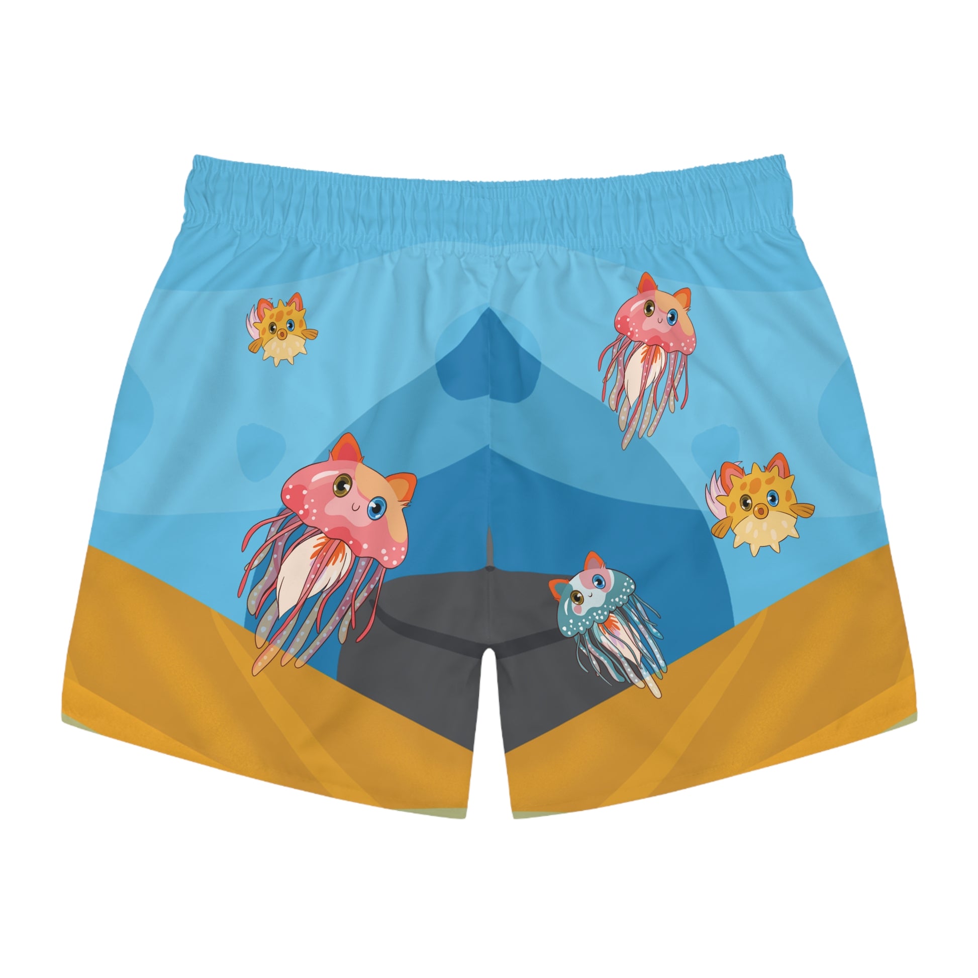 Whimsical Animal Print Swim Trunks, Fun Beach Shorts, Ocean Party Attire, Summer Vacation Essentials, Colorful Poolside Gear