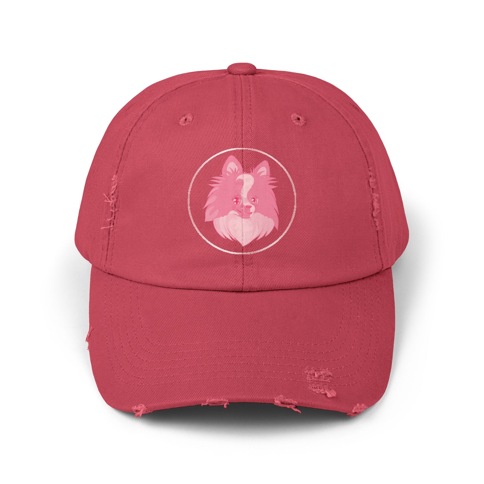 Pink Wolf Distressed Cap | Unisex Hat for Nature Lovers, Gift for Her, Outdoor Accessories, Casual Style, Birthday Gift