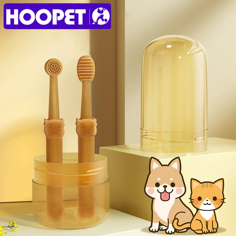 Cat Pet Silicone Small Toothbrush Cat Brushing Dog Toothpaste Set Bad Breath Removal Edible Tooth Cleaning Supplies