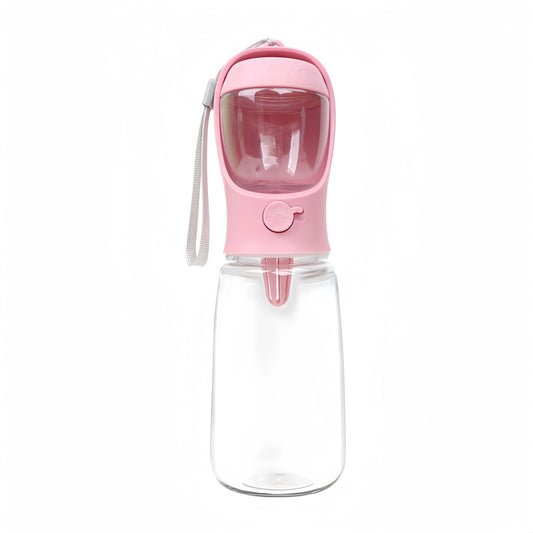 2 In1 Portable Dog Cat Water Bottle with Storage Food and Water Container for Puppy Pets Dogs Feeder Bowl Outdoor Travel